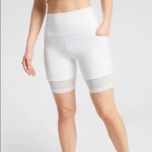 Athlete medium white mesh shorts